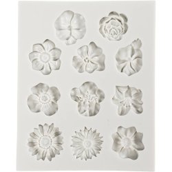 Silikoneform Marguerit, H: 0,5 cm, L: 2-2,5 cm