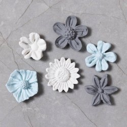 Silikoneform Blomster H: 0,5 cm, L: 1,5-2,5 cm