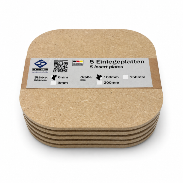 Indsatsplader 10 x 10 cm 5 stk.