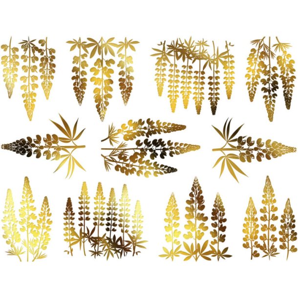 Lupin Blomster- Guld
