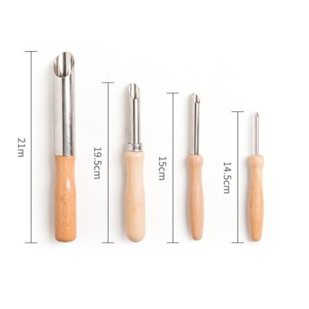 Hul s�t med 4 st�rrelser 