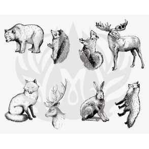 Designer Silkscreen Woodland Animals