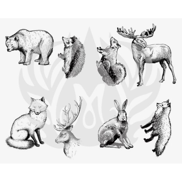 Designer Silkscreen Woodland Animals