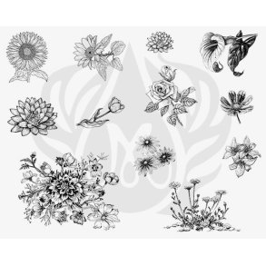Designer Silkscreen Flowers 2
