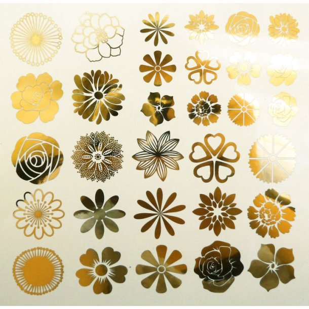 Sm� Blomster - Guld
