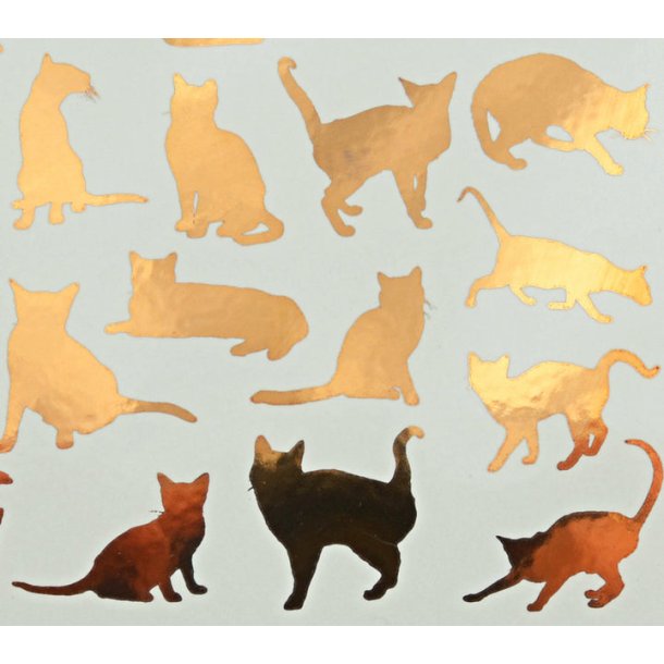 Cat Silhouette - Guld
