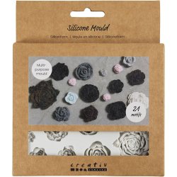 Silikoneform Roser, H: 0,5-1 cm, L: 0,8-4 cm